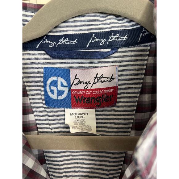 Wrangler George Strait Cowboy Collection size large plaid button down shirt - Picture 2 of 3